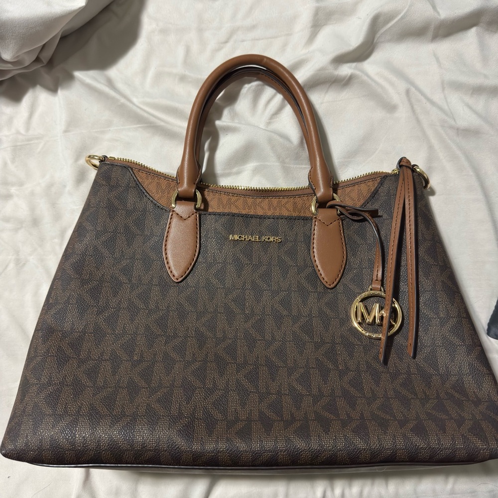 Michael Kors Brown Logo Satchel